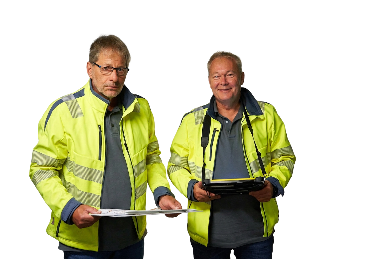 NIB-Ingenieure vor Ort in der Tiefgarage